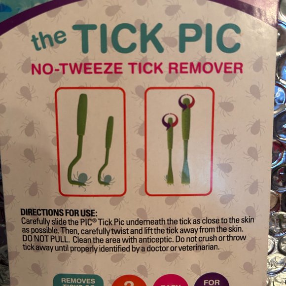 PIC TICK PICK Remover Dogs People Kids Outdoors Camping Lyme Twist NEW!! - Picture 4 of 4